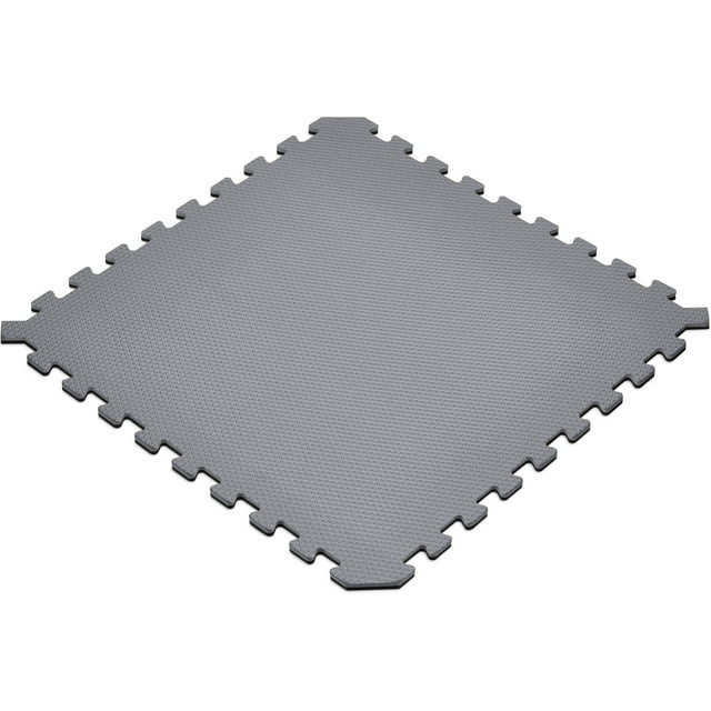 Norsk Interlocking Foam Reversible Floor Mat 4- Pack plus BONUS Pack Value Bundle, Black/Gray
