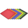 thumbnail image 1 of Norsk Interlocking Foam Reversible Floor Mat 4- Pack plus BONUS Pack Value Bundle, Black/Rainbow, 1 of 2