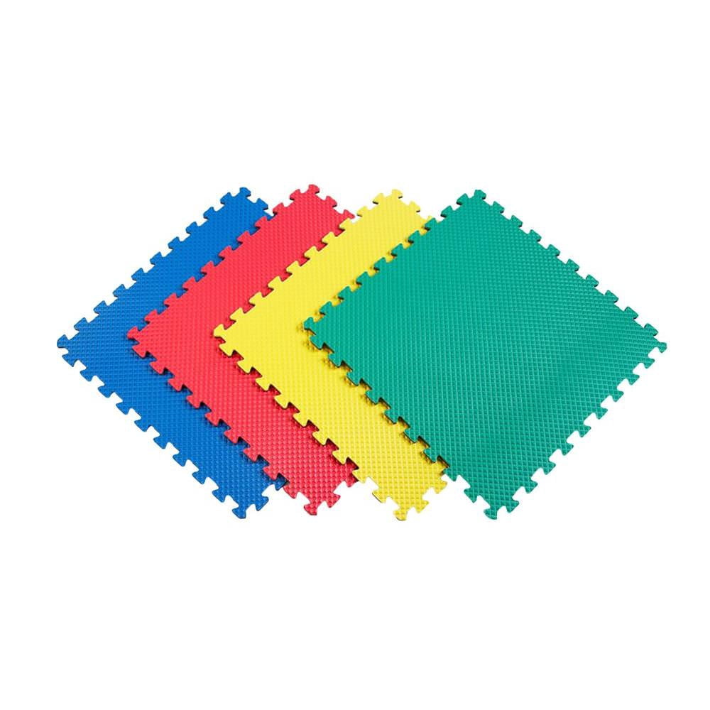 Norsk Multicolor-Gray 24 in. x 24 in. EVA Foam Multi-Purpose Reversible Interlocking Tiles, 12 Tiles