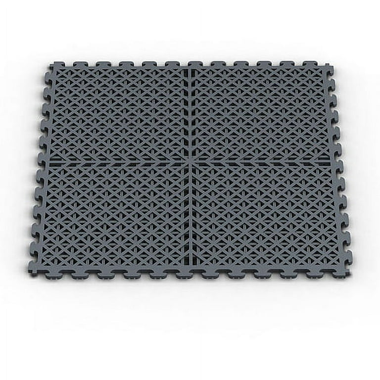 Norsk NSMPVN6DG Vented Drain Pattern PVC Floor Tiles, Dove Gray, 6-Pack Norsk NSMPVN6DG Vented Drain Pattern PVC Floor Tiles, Dove Gray, 6-Pack