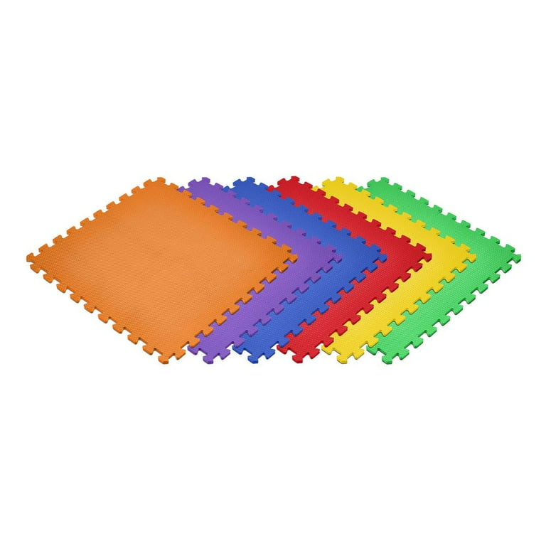 Norsk Rainbow 24 in. x 24 in. EVA Foam Non-Toxic Solid Color Interlocking Tiles (96 sq. ft. - 24 tiles) Norsk Rainbow 24 in. x 24 in. EVA Foam Non-Toxic Solid Color Interlocking Tiles (96 sq. ft. - 24 tiles)