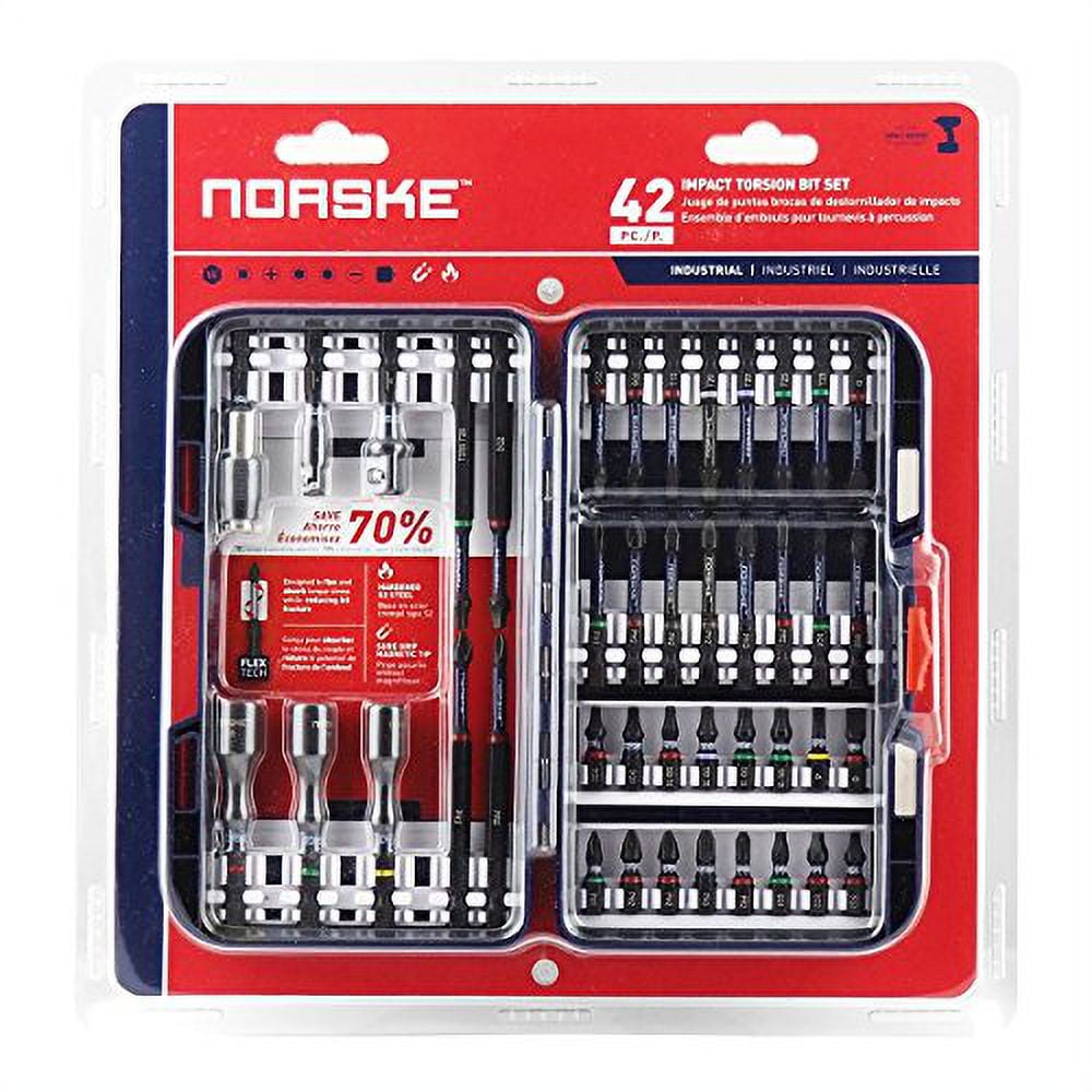 Norske Tools NIBPI703 42pcs Screwdriver Bit Set, Impact Torsion