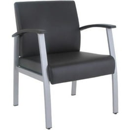 Lorell Healthcare Reception Sled Base Guest Chair - Silver Powder Coated Steel Frame - Black - Vinyl - 1 / Each Lorell Healthcare Reception Sled Base Guest Chair - Silver Powder Coated Steel Frame - Black - Vinyl - 1 / Each