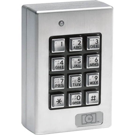 Linear Weather Resistant Keypad,4-1/2" H 232SE