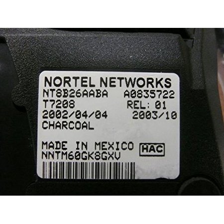 Nortel Norstar T7208 NT8B26 Charcoal 8 Button Digital Telephone