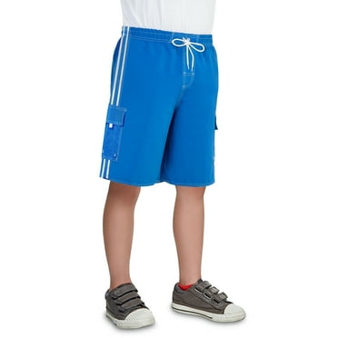 North 15 Big Boy's Quick Dry Beach Swim Trunks Shorts with Cargo Pokcets-5104B-Ryl-10-12