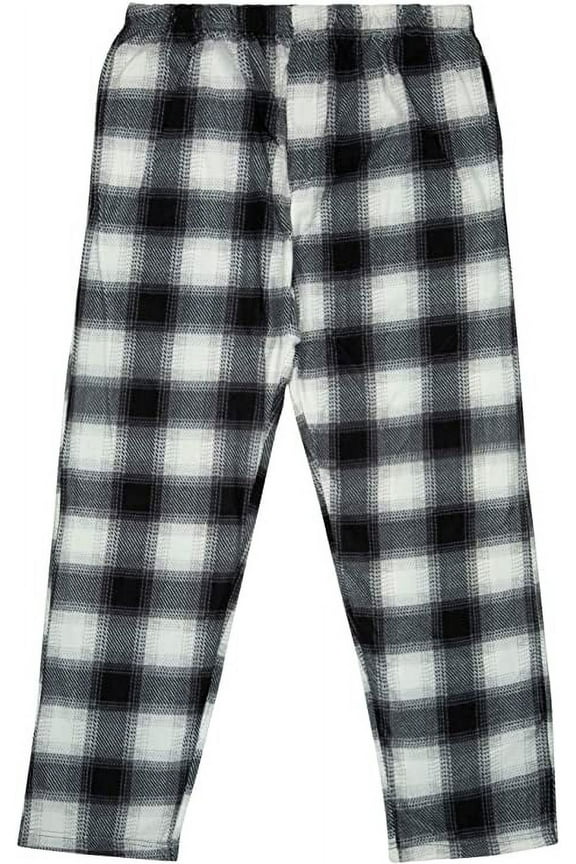 Boy's Cozy Plaid Polar Fleece Lounge Pants-1225B-Design 13-14-16
