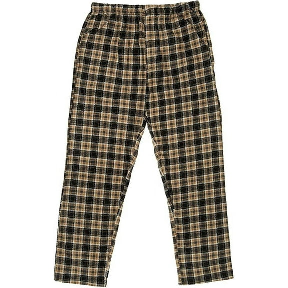 North 15 Boy's Cozy Plaid Polar Fleece Lounge Pants-1225B-Design 16-14-16