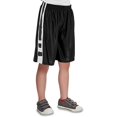 thumbnail image 1 of North 15 Boy's Printed Basketball Long Mesh Shorts with Side Pockets-3298B-Blk-8, 1 of 2