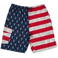 thumbnail image 1 of North 15 Boy's USA Flag Deer print Microfiber Swim Trunk Boardshorts with Cargo Pokcet-7112B-Rd/Wht/Blu-14-16, 1 of 2