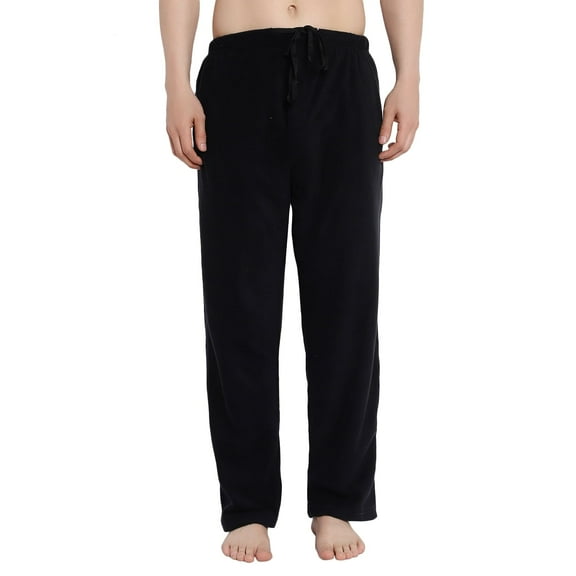 North 15 Boys Cozy Micro Fleece Pajama Pants-1224-Blk-14-16