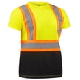 thumbnail image 1 of North 15 High-Visibility 4" Contrast Reflective Safety Short Sleeve Blk-Yell T-Shirt with Moisture Wicking Mesh-6895-2XL, 1 of 7