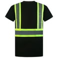 thumbnail image 1 of North 15 High-Visibility 4" Contrast fluorescent Reflective Safety Short Sleeve Black T-Shirt with Moisture Wicking Mesh-6690-2XL, 1 of 9