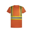 thumbnail image 1 of North 15 High-Visibility 4" Contrast fluorescent Reflective Safety Short Sleeve Orange T-Shirt with Moisture Wicking Mesh-6685-XL, 1 of 10