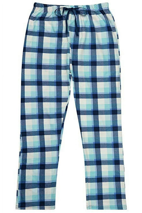 Ladies Plaid,Plush Fleece Pajama Pants with Drawstring Waist-L1305-Design4-L