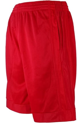 Men's Athletic Basketball Lightweight Shorts with Side Pockets-3020-Rd-M