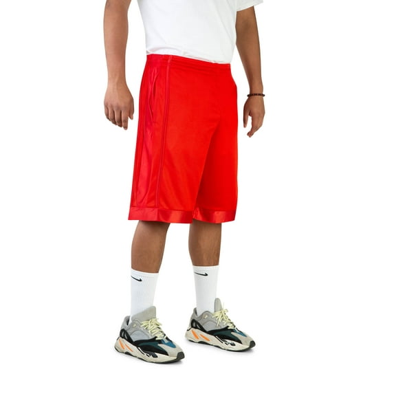 North 15 Men's Athletic Basketball Lightweight Shorts with Side Pockets-3020X-Rd-3XL