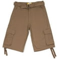 thumbnail image 1 of North 15 Men's Belted Clasic Cargo Pockets Twill Shorts-4550-Br. Kh-44, 1 of 1