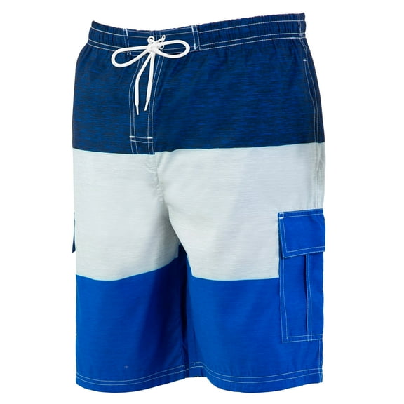 North 15 Men's Board Beach Swim Trunks Shorts with Cargo Pokcet-5111Blue-XL