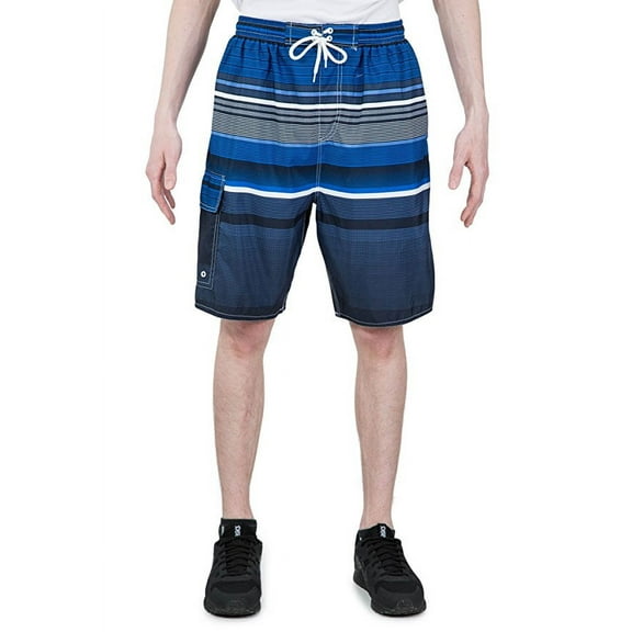 North 15 Men's Board Beach Swim Trunks Shorts with Cargo Pokcet-7150-Nv-Md