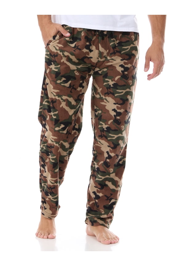 Men's Camouflage Micro Fleece Lounge Pants - X-Large, Camoprint1