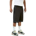 thumbnail image 1 of North 15 Men's Closed Mesh Athletic Basketball Shorts With Side Pockets-3027-Blk/Wht-M, 1 of 2