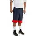 thumbnail image 1 of North 15 Men's Dazzle Athletic Basketball Shorts with Side Pockets-3127-Wht/Nvy/Rd-5XL, 1 of 2