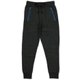 thumbnail image 1 of North 15 Men's Fleece Cotton Jogger Pants with Zippered Pockets-1135-Blk-Ryl-XL, 1 of 1