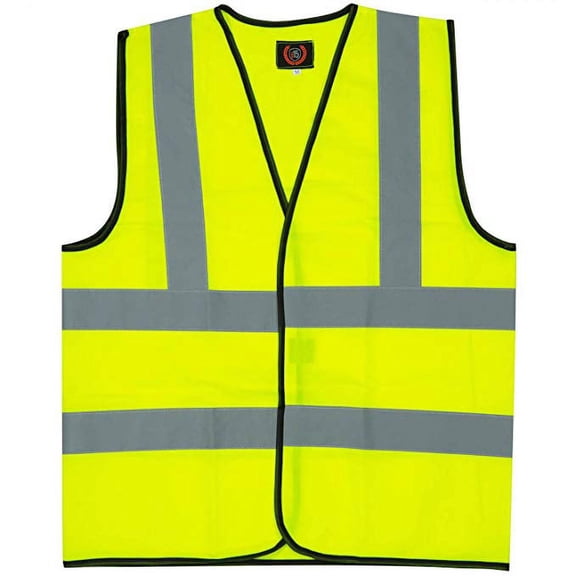 North 15 Men's High Visibility Safety Vest-V85-Yellow-Lrg