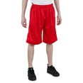 thumbnail image 1 of North 15 Men's Horizontal Print Basketball Mesh Shorts with Side Pockets-3290-Red-4XL, 1 of 1