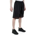 thumbnail image 1 of North 15 Men's Mesh Basketball Shorts with Side Pockets-3021-Black-Red-M, 1 of 1