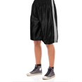 thumbnail image 1 of North 15 Men's Mesh Basketball Shorts with Side Pockets-3162-Black-White-XL, 1 of 1