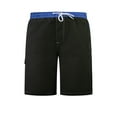 thumbnail image 1 of North 15 Men's Microfiber Swim Trunks with Cargo Pocket-6110-Blk-Ryl-5XL, 1 of 7