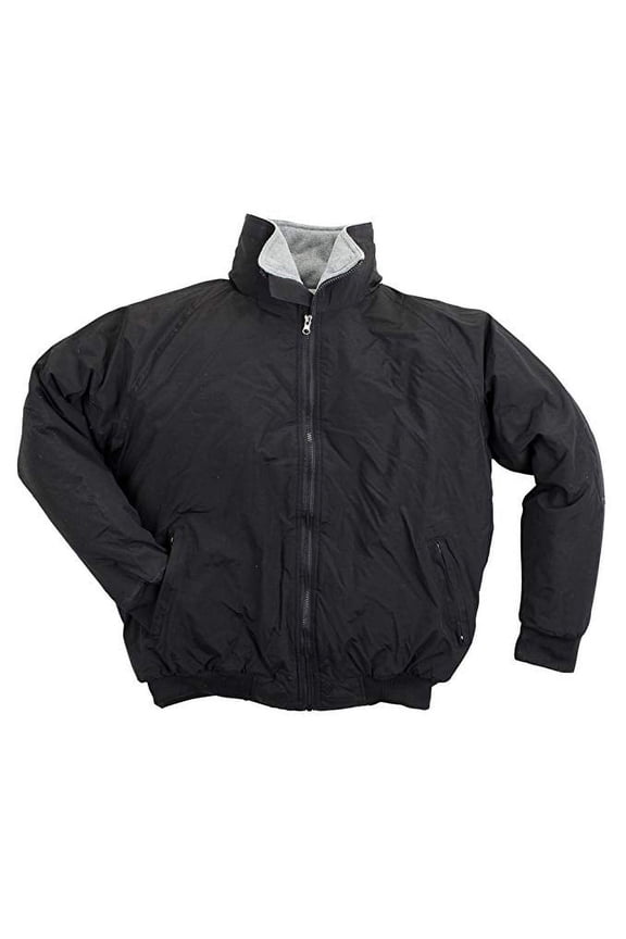 Men's Nylon Three-Season Jacket, Polar Fleece Lined-2003-Black-XXX-Large