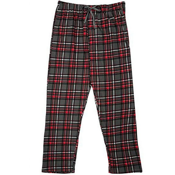 North 15 Men's Plaid, Plush Fleece Pajama Pants-1205-Design2-XL