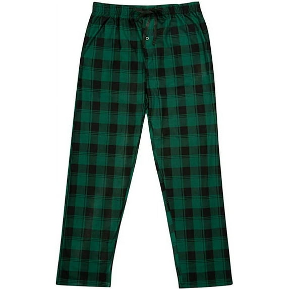 North 15 Men's Plaid, Plush Fleece Pajama Pants-1205-Design7-XL