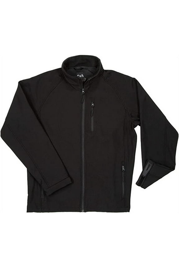 Men's Softsheell Water Resistant Fleece lined Jacket-Black-2XL