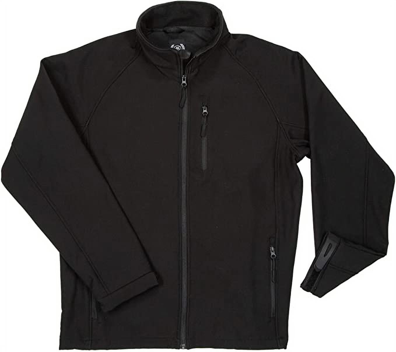 North 15 Men's Softsheell Water Resistant Fleece lined Jacket-Black-M ...