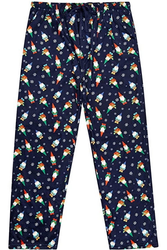 Men's Super Soft Holiday Print Pajama Pants-1215-Des5-L