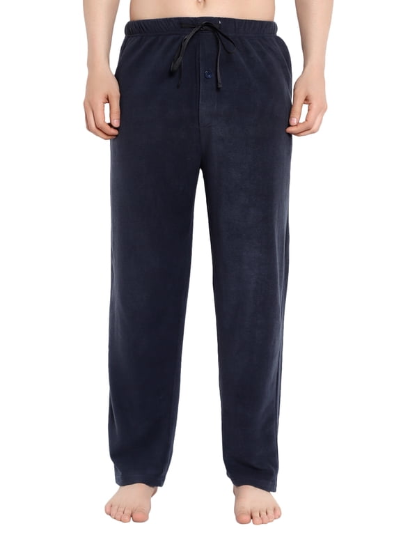 Men's Super Soft Micro Fleece Lounge Pants-1224-Nv-XL