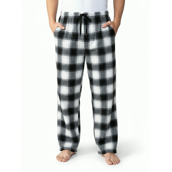 North 15 Men's Super Soft, Plaid Polar Fleece Pajama Pants -1225-Design13-Med