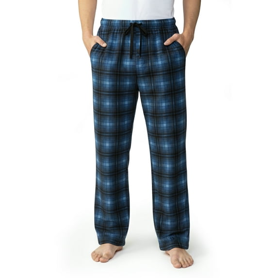 North 15 Men's Super Soft, Plaid Polar Fleece Pajama Pants-1225-Design14-XL