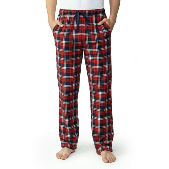 North 15 Men's Super Soft, Plaid Polar Fleece Pajama Pants -1225-Design15-Lg