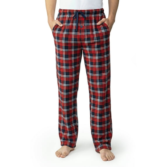 North 15 Men's Super Soft, Plaid Polar Fleece Pajama Pants -1225-Design15-Med