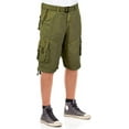 thumbnail image 1 of North 15 Mens Belted Cotton Military Style Multi Pocket Cargo Short-13006-Olv-48, 1 of 1