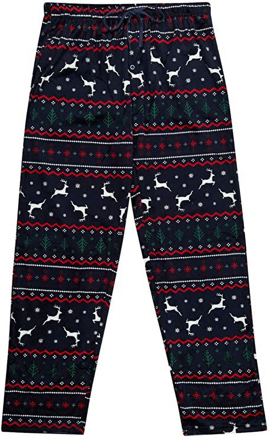 North 15 Mens Holiday Pajama Pants - Super Soft Fleece Pajama Bottom-1215-Des5-M  