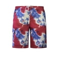 thumbnail image 1 of North 15 Mens Microfiber Tie Dye Print Swim Trunk with Cargo Pockets-7155-Rd-Blue-XL, 1 of 8