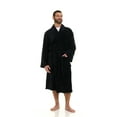 thumbnail image 1 of North 15 Mens Plush Soft Cozy Fleece Bathrobe - Black -One size, 1 of 5