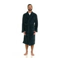 thumbnail image 1 of North 15 Mens Plush Soft Warm Fleece Bathrobe - Mid-Blue-One size, 1 of 5
