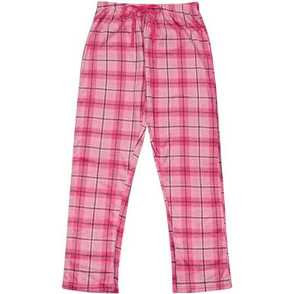 North 15 Women's Super Cozy Minky Fleece Plaid Pajama Bottom-L1527-Des15-M